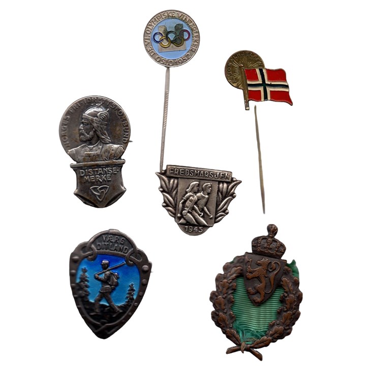 Pen samling med merker