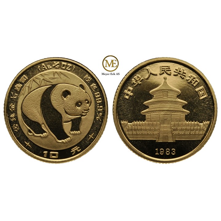 10 Yuan 1893. Panda. 1/10 oz. (999) Proof