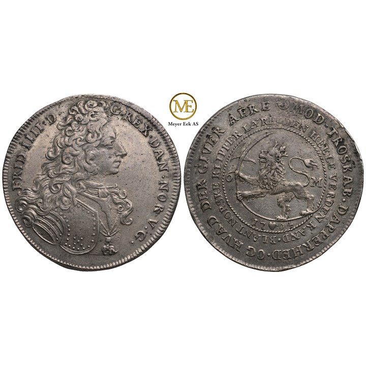 Reisedaler 1704 Frederik IV. Kv.1+