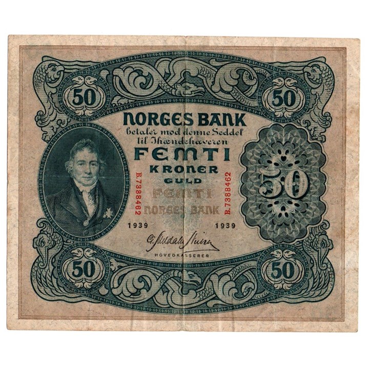 50 kroner 1939 B.7388462.