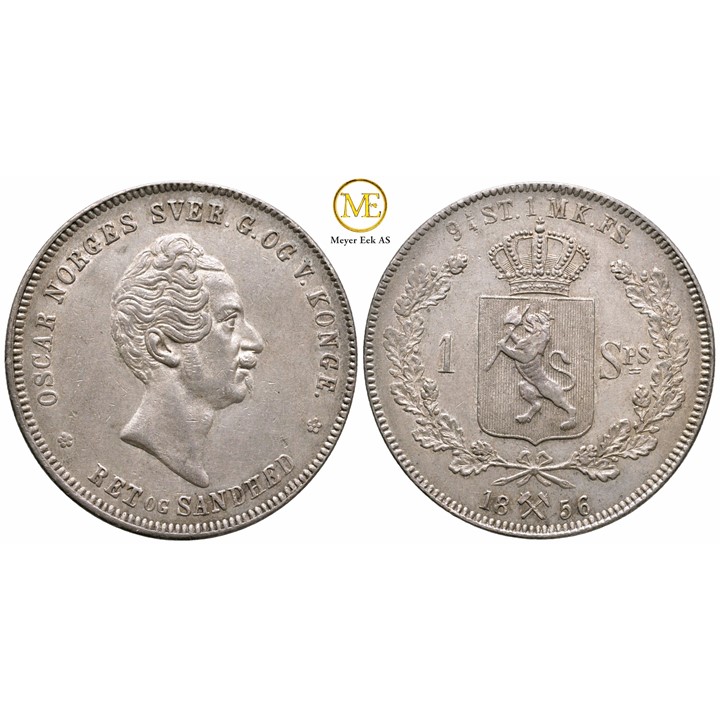 Speciedaler 1856 Oscar I. Kv.01