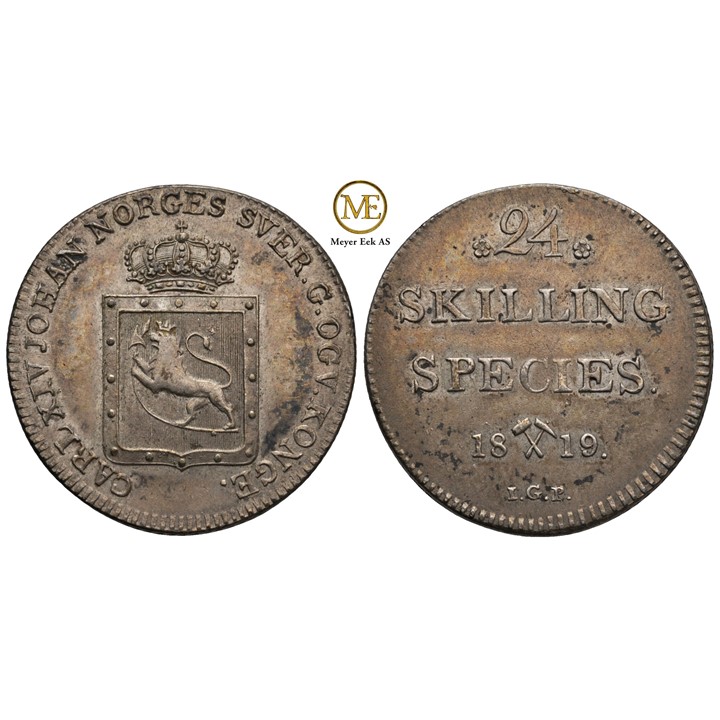 24 skilling 1819 Carl XIV Johan. Kv.01