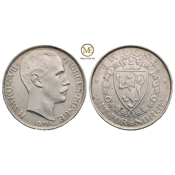 1 krone 1914 Haakon VII. Kv.0