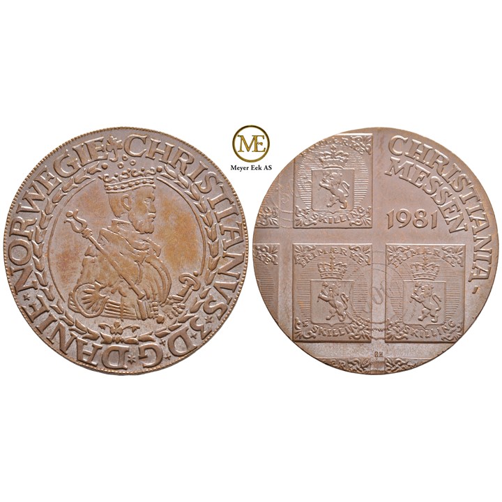 Christianiamessen 1981. Bronse. Kv.0