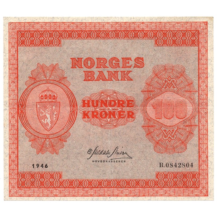 100 kroner 1946 B.0842804. Kv.1+