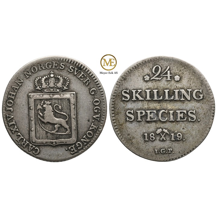24 skilling 1819 Carl XIV Johan. Kv.1/1+